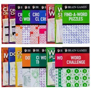 Ultimate Puzzle Book Collection Word Search, Crossword, Mazes and More, 18 Books